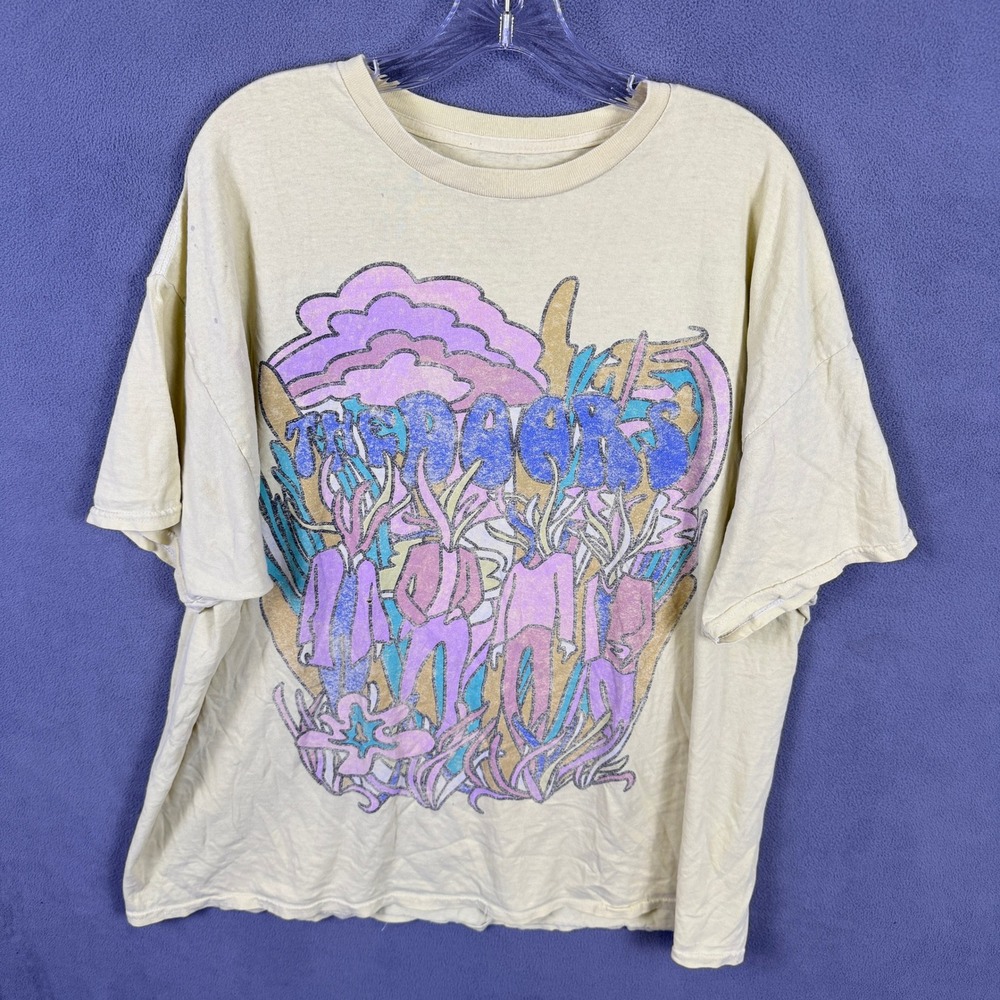 The Doors Graphic T Shirt Mens S/M Psych Rock Band Tee Distressed Grunge